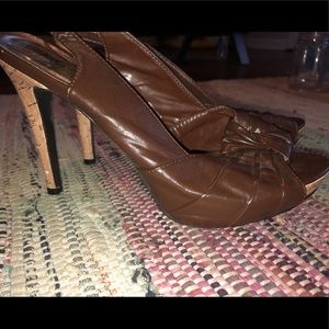 Brown Slingback Heels